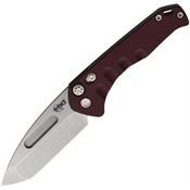 Medford 206STT41AR Auto Swift Black Tanto Button Lock Knife Red Handles