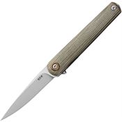 MKM-Maniago Knife Makers FL01LGC Flame Light Linerlock Knife with Green Handles