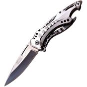 MTech A705SL Assist Open Linerlock Knife with Silver Handles