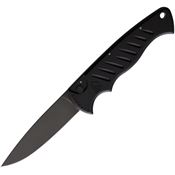 Piranha 1BKT Auto Pocket Black Button Lock Knife Black Handles