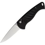 Piranha 2BK Auto Fingerling Button Lock Knife Black Handles