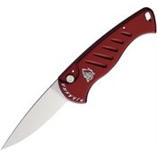 Piranha 2R Auto Fingerling Button Lock Knife Red Handles