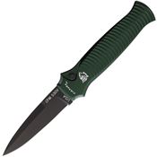 Piranha 6GT Auto Bodyguard Tactical Black Knife Green Handles