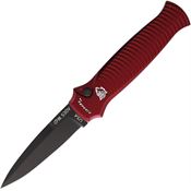 Piranha 6RT Auto Bodyguard Tactical Black Knife Red Handles