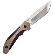 Remington 15675 Sportsman Fixed Blade Knife Black/Tan Handles