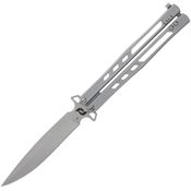 Schrade 1182276 Auto Alkemyst Butterfly Bead Blast Knife Gray Handles