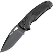 SIG 36330 Auto K320A Button Lock Knife Black Polymer Handles