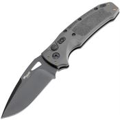 SIG 36332 Auto K320A Button Lock Knife Gray Polymer Handles