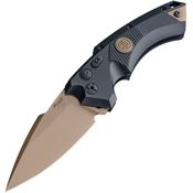 SIG 36530 Auto K320A Button Lock Knife Black Alum/G10 Handles