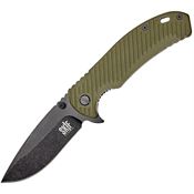 Skif 420SEBG Sturdy Framelock Knife BSW Olive Handles