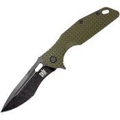 Skif 423SEBG Defender Framelock Knife BSW Olive Handles