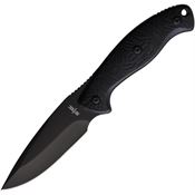 S-TEC 2514BK S-TEC 2514BK Black Fixed Blade Knife Black Handles