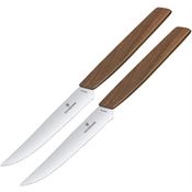 Victorinox 6900012WG Steak Knife Set 2pc Walnut