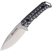 Willumsen Copenhagen DL22TGR Paragon Stonewash Fixed Blade Knife Black/White Handles