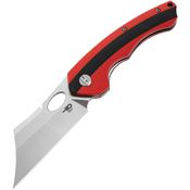 Bestech G44C Skirmish Linerlock Knife Red Handles