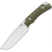 Black Fox 756OD Lynx Stonewash Fixed Blade Knife OD Green Handles