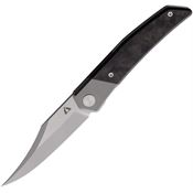 CMB 09A Zetsu Sand Blast Linerlock Knife Carbon Fiber Handles