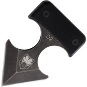 Cobratec DD2 Defender Push Dagger Black Stonewash Fixed Blade Knife Black Handles