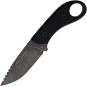 Cobratec SD2DNS Skinner Black Stonewash Fixed Blade Knife Black Handles