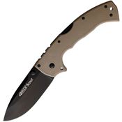 Cold Steel 62RQDTBK 4-Max Scout Black Lockback Knife Tan Handles