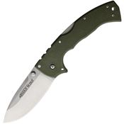 Cold Steel 62RQODSW 4-Max Scout Stonewashed Lockback Knife OD Green Handles