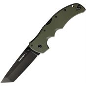 Cold Steel 27BTODBK Recon 1 Black Tanto Lockback Knife OD Green Handles