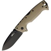 Cold Steel 28DDDEBK AD-10 Black Lockback Knife Dark Earth Handles