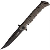 Cold Steel 20NQLDEBK Medium Luzon Black Linerlock Knife Dark Earth Handles