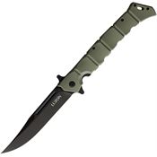 Cold Steel 20NQXODBK Large Luzon Black Linerlock Knife OD Green Handles