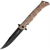 Cold Steel 20NQXDTBK Large Luzon Black Linerlock Knife Desert Tan Handles