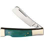 Frost 17150GSB Razor Lockback Knife Green Smooth Handles