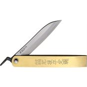 Higonokami 10TATEA Tateori Style Satin Folding Knife Brass Handles