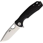 Honey Badger 1341 Small Tanto Linerlock Knife Black Handles