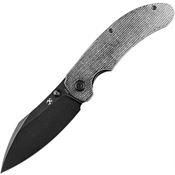 Kansept 1039A2 Nesstreet Black Stonewashed Linerlock Knife Black Handles