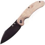 Kansept 1039A4 Nesstreet Black Stonewashed Linerlock Knife Brown Handles