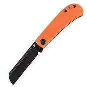 Kansept 2026F6 Bevy Slip Joint Black Knife Orange Handles