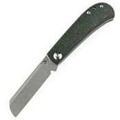 Kansept 2026F2 Bevy Slip Joint Green Micarta