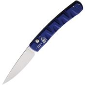 Piranha P15B Auto Virus Button Lock Knife Blue Handles