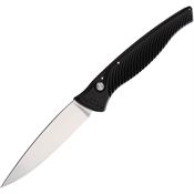 Piranha P16BK Auto DNA Button Lock Black Mirror Knife Black Handles