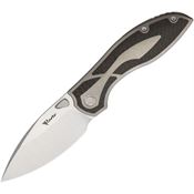 Reate 087 Iron Framelock Knife Gray Titanium/Carbon Fiber Handles