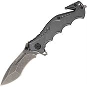 Rough Rider 1593 Tactical Rescue Linerlock Knife Gray Handles