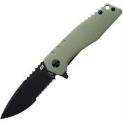 Schrade 1159312 Artillery Linerlock Knife with Green Handles