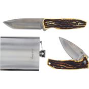 Schrade P1183278 Uncle Henry Satin Gift Set Imitation Stag Handles