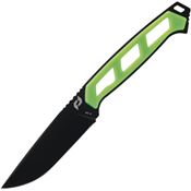 Schrade 1159304 Isolate Drop Point Black Fixed Blade Knife Green Handles