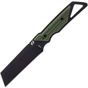 Schrade 1182498 Outback Cleaver Black Fixed Blade Knife Od Green Handles