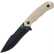 Schrade 1185977 I-Beam Black Fixed Blade Knife Flat Dark Earth Handles