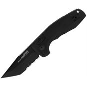 SOG 15381057 Auto Sog-Tac Com AU-XR Lock Serrated Black Tanto Knife Black Handles