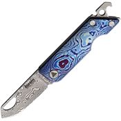 SRM 6435TL Slip Joint Damascus Folding Knife Timascus Handles