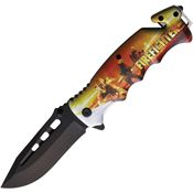 S-TEC 2716321 Assist Open Linerlock Knife with Fireman Handles