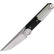 Stedemon DG2301 Noc DG23 Folding Stonewash Knife Black/White Handles